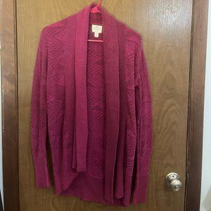 Magenta Patterned Cardigan